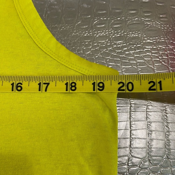 J. Crew sz M sz L Yellow Crew Neck Tie Back Sleeveless T-shirt - Picture 7 of 11